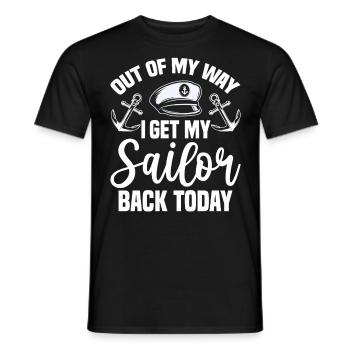 Out Of My Way Funny Homecoming Cruiser Sailor - Men's T-Shirt - black - Front - AI Model Male 178 light (178cm)