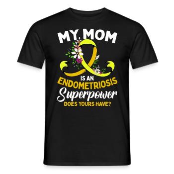 Sensibilisation à l’endométriose Maman drôle Ruban jaune - T-shirt homme - noir - Devant - AI Model Male 178 light (178cm)