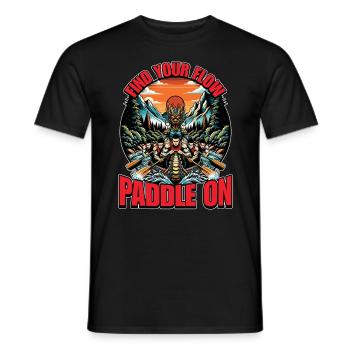 Dragon Boating Find Your Flow Paddle Water Sports - Männer T-Shirt - Schwarz - Vorne - AI Model Male 178 light (178cm)
