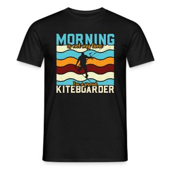 Kiteboarding Morning Is Not My Time I'm Windsurfer - Männer T-Shirt - Schwarz - Vorne - AI Model Male 178 light (178cm)