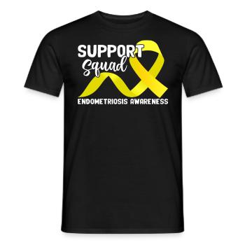 Escouade de soutien Ruban jaune Endométriose - T-shirt homme - noir - Devant - AI Model Male 178 light (178cm)