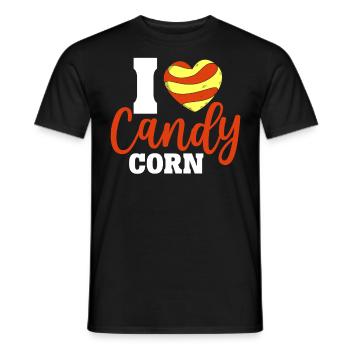 J’aime les bonbons Maïs Confiserie Sucré Bonbons - T-shirt homme - noir - Devant - AI Model Male 178 light (178cm)