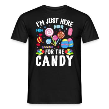 Je suis juste ici pour le bonbon drôle Sweet Tooth - T-shirt homme - noir - Devant - AI Model Male 178 light (178cm)
