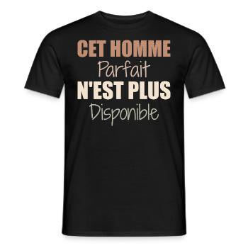 This perfect man is no longer available as a couple - Men's T-Shirt - black - Front - AI Model Male 178 light (178cm)