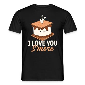 Je t’aime S’more Snacks Smores drôles de guimauve - T-shirt homme - noir - Devant - AI Model Male 178 light (178cm)