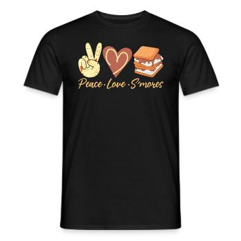 Peace Love Smores Graham Crackers Drôle Grillé - T-shirt homme - noir - Devant - AI Model Male 178 light (178cm)