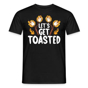 Craquelins Graham à la guimauve grillée - T-shirt homme - noir - Devant - AI Model Male 178 light (178cm)