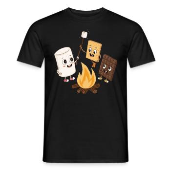 Geröstete Marshmallow-Smores Graham-Cracker Smores - Männer T-Shirt - Schwarz - Vorne - AI Model Male 178 light (178cm)