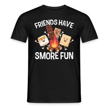 Funny Smores Craquelins Graham à la guimauve grillée - T-shirt homme - noir - Devant - AI Model Male 178 light (178cm)