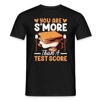 Funny Smores Craquelins Graham à la guimauve grillée - T-shirt homme - noir - Devant - AI Model Male 178 light (178cm)