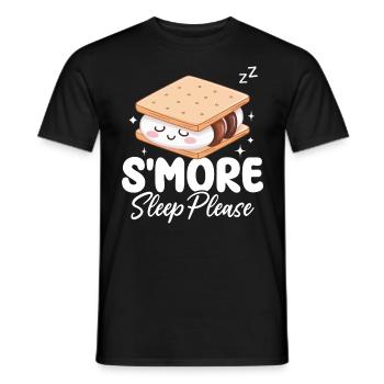 S’more Sleep Please Funny Toasted Marshmallow - T-shirt homme - noir - Devant - AI Model Male 178 light (178cm)