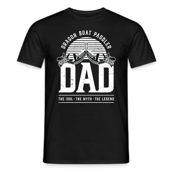 Dragon Boat Paddler Dad The Idol Loves Paddling - Männer T-Shirt - Schwarz - Vorne - AI Model Male 178 light (178cm)