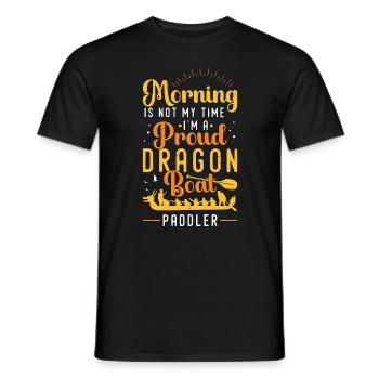 Dragon Boating Morning Is Not My Time Loves Rowing - Männer T-Shirt - Schwarz - Vorne - AI Model Male 178 light (178cm)