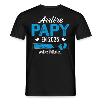Ur-Opa im Jahr 2025 Geschenk Zukunft Opa - Männer T-Shirt - Schwarz - Vorne - AI Model Male 178 light (178cm)