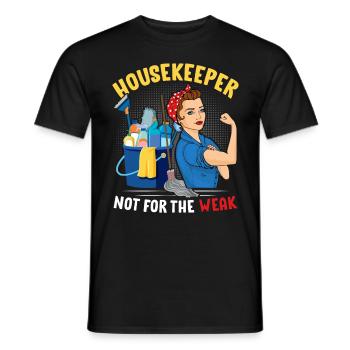 Pas pour le nettoyeur de ménage faible et drôle - T-shirt homme - noir - Devant - AI Model Male 178 light (178cm)