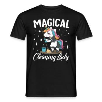 Femme de ménage Femme de ménage Femme de ménage drôle Nettoyeur - T-shirt homme - noir - Devant - AI Model Male 178 light (178cm)