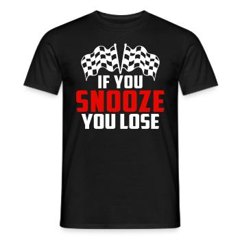 Vous somnolez, vous perdez drôle dragster de course de dragsters - T-shirt homme - noir - Devant - AI Model Male 178 light (178cm)