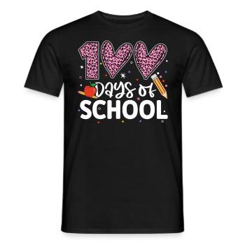 100 Tage Schule Lustiger Hundertster Schultag - Männer T-Shirt - Schwarz - Vorne - AI Model Male 178 light (178cm)