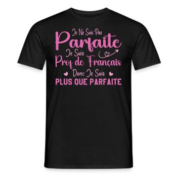 Femme Humour Professeur de Français - T-shirt homme - noir - Devant - AI Model Male 178 light (178cm)