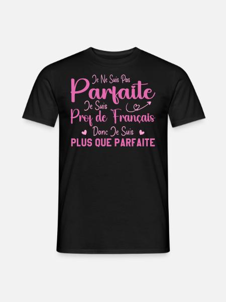 Femme Humour Professeur de Français - T-shirt homme - noir