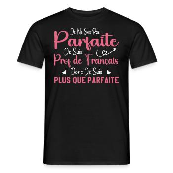 Femme Humour Professeur de Français - T-shirt homme - noir - Devant - AI Model Male 178 light (178cm)