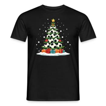 Fußball Weihnachten Lustig Weihnachtsbaum Team Sport - Männer T-Shirt - Schwarz - Vorne - AI Model Male 178 light (178cm)