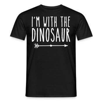 Ich bin mit dem Dinosaurier Erwachsene Kinder Männer Frauen Kostüm - Männer T-Shirt - Schwarz - Vorne - AI Model Male 178 light (178cm)