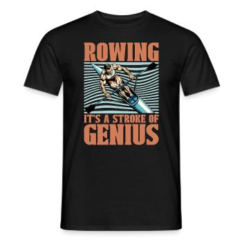 L’aviron sur l’eau, c’est un coup de génie, adore la navigation de plaisance - T-shirt homme - noir - Devant - AI Model Male 178 light (178cm)
