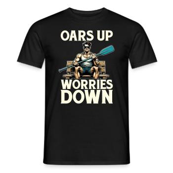 Eau Aviron Rames Monter Soucis Descendre Sports nautiques - T-shirt homme - noir - Devant - AI Model Male 178 light (178cm)