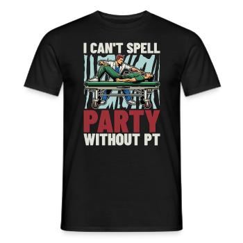 Physiothérapeute Je ne peux pas épeler Thérapeute de fête - T-shirt homme - noir - Devant - AI Model Male 178 light (178cm)