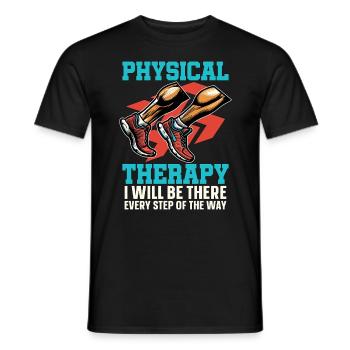 Physiothérapie Je serai là Massothérapeute - T-shirt homme - noir - Devant - AI Model Male 178 light (178cm)