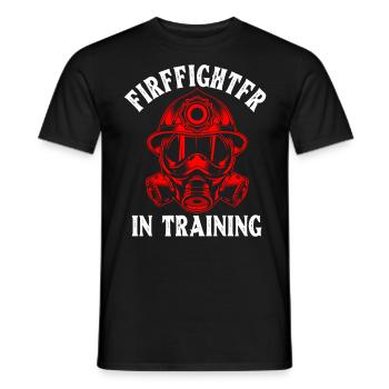 Feuerwehrmann in der Ausbildung Ersthelfer Zukunft - Männer T-Shirt - Schwarz - Vorne - AI Model Male 178 light (178cm)
