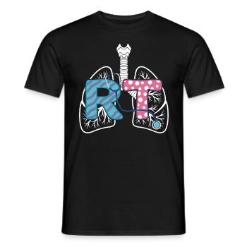 Inhalothérapeute Pneumothérapie Poumon - T-shirt homme - noir - Devant - AI Model Male 178 light (178cm)