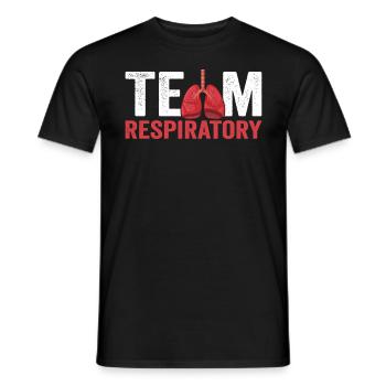 Team Respiratory Therapy Pulmonologist Lung - Men's T-Shirt - black - Front - AI Model Male 178 light (178cm)