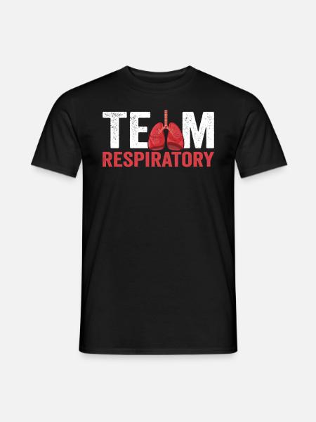 Team Åndedrætsterapi Lungelæge Lunge - Mænd T-shirt - sort