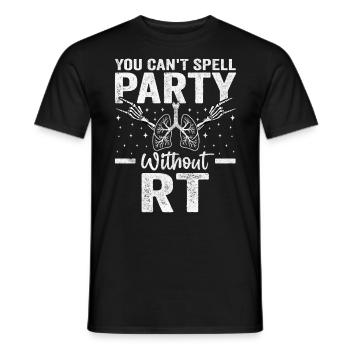 Man kann Party nicht ohne RT buchstabieren Lustig - Männer T-Shirt - Schwarz - Vorne - AI Model Male 178 light (178cm)