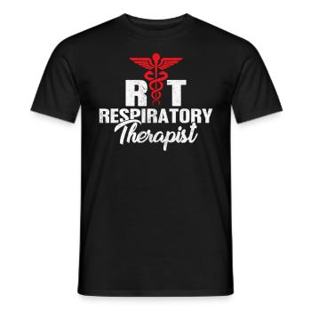 Lustig RT Atemtherapeut Pneumologe Lunge - Männer T-Shirt - Schwarz - Vorne - AI Model Male 178 light (178cm)