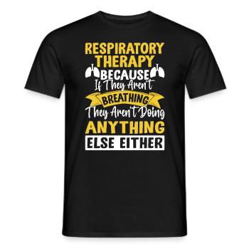 Wenn sie nicht atmen Atemtherapeut - Männer T-Shirt - Schwarz - Vorne - AI Model Male 178 light (178cm)