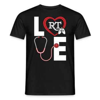 Liebe Lustige Atemtherapie Pneumologe Peds - Männer T-Shirt - Schwarz - Vorne - AI Model Male 178 light (178cm)