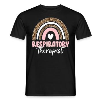 Inhalothérapeute Boho Rainbow Healthcare - T-shirt homme - noir - Devant - AI Model Male 178 light (178cm)