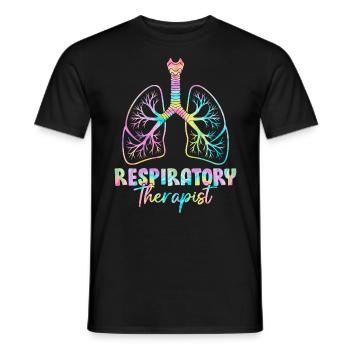 Inhalothérapeute Tie Dye Healthcare Lung - T-shirt homme - noir - Devant - AI Model Male 178 light (178cm)