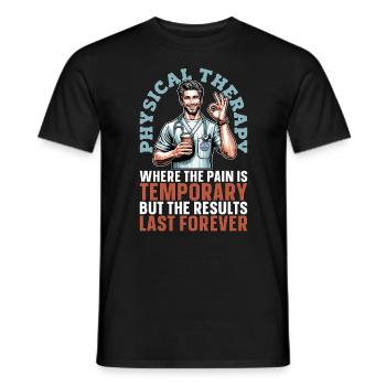 Physiothérapie où la douleur est chiropraticienne - T-shirt homme - noir - Devant - AI Model Male 178 light (178cm)