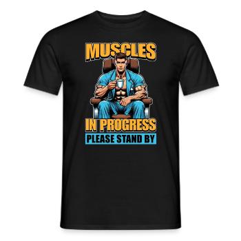 Physical Therapist Muscles In Healthcare Worker - Men's T-Shirt - black - Front - AI Model Male 178 light (178cm)