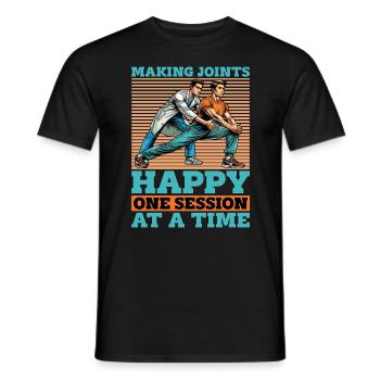 Physical Therapist Making Joints Happy Therapist - Männer T-Shirt - Schwarz - Vorne - AI Model Male 178 light (178cm)