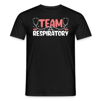 Team Respiratory Pulmonologist Funny Lung Health - Men's T-Shirt - black - Front - AI Model Male 178 light (178cm)