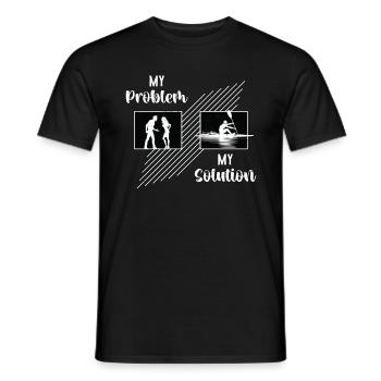 Water Rowing My Problem My Pictogram Mom Paddling - Männer T-Shirt - Schwarz - Vorne - AI Model Male 178 light (178cm)