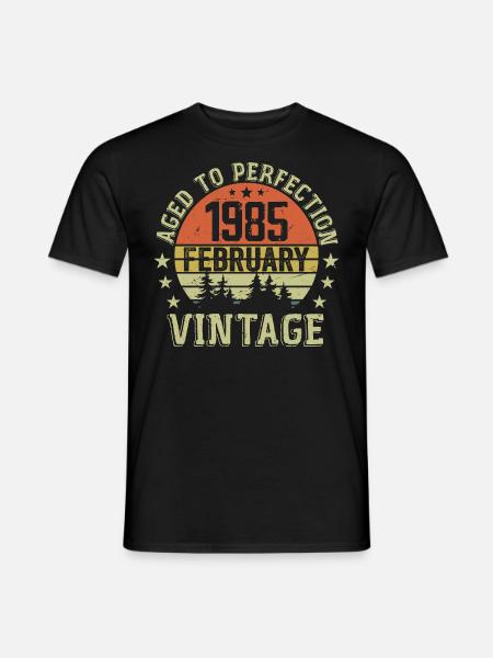Februari 1985 - Februari 1985 Verjaardagscadeau - Heren T-shirt - zwart