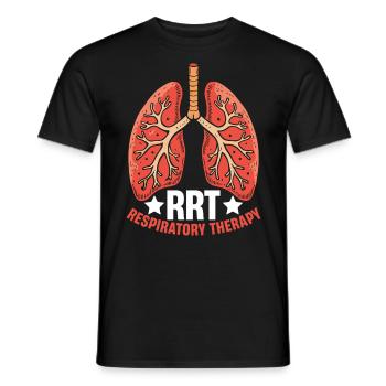 Respiratory Therapy Funny Pulmonologist - Men's T-Shirt - black - Front - AI Model Male 178 light (178cm)