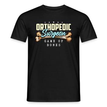 Orthopedic Surgeon Game Of Bones Health Worker - Men's T-Shirt - black - Front - AI Model Male 178 light (178cm)
