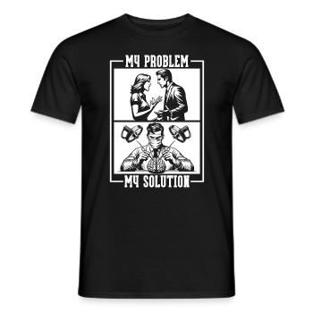 Neurosurgeon My Problem My Solution Pictogram Dad - Männer T-Shirt - Schwarz - Vorne - AI Model Male 178 light (178cm)